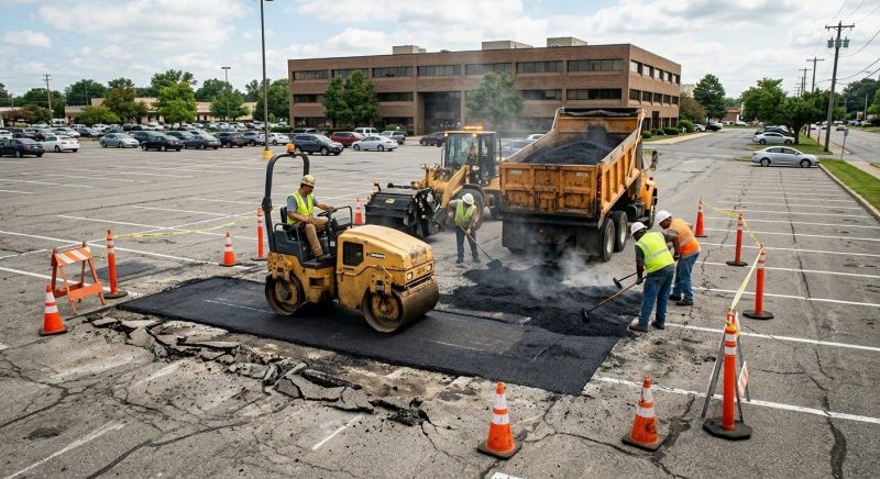 Asphalt Parking Lot Repair in Los Angeles, CA